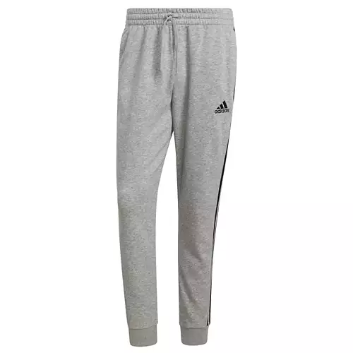 Men's Adidas Essentials Tapered Cuff 3 Stripe Joggers 3 Men's Adidas Essentials Tapered Cuff 3 Stripe Joggers