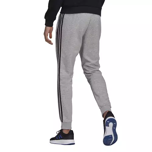 Men's Adidas Essentials Tapered Cuff 3 Stripe Joggers 4 Men's Adidas Essentials Tapered Cuff 3 Stripe Joggers - Image 2