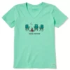 Women's Life Is Good Social Network Camp Crusher Lite V-Neck T-Shirt -Cheap Clothing Store 19535743906