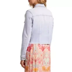 Women's Tribal Frayed Hem Embroidered Denim Jacket -Cheap Clothing Store 66562493482 3