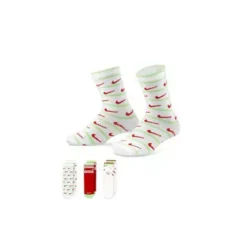 Kids' Nike Kid's Christmas 3 Pack Crew Socks