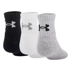 Kids' Under Armour Training Cotton 3 Pack Quarter Socks -Cheap Clothing Store 88309689827 1
