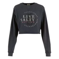 Women's Salt Life Permanent Vacation Oversized Cropped Hoodie